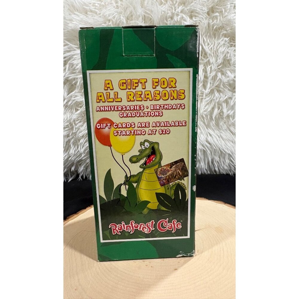 Rainforest Cafe Collectible Hurricane Glass In Original Box